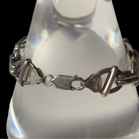 Made in Italy Sterling Silver Link Chain Bracelet Italian Unisex Women’s Men’s - Picture 5 of 6